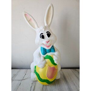 Vintage Sun Hill‎ 28" Easter rabbit bunny egg blow mold lawn spring Easter decor